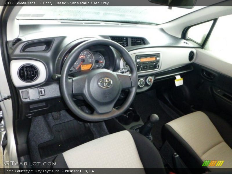 Classic Silver Metallic / Ash Gray 2012 Toyota Yaris L 3 Door