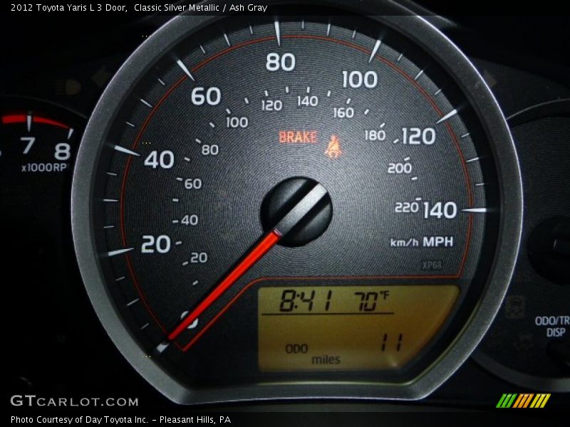 Classic Silver Metallic / Ash Gray 2012 Toyota Yaris L 3 Door