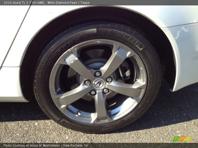 White Diamond Pearl / Taupe 2010 Acura TL 3.7 SH-AWD