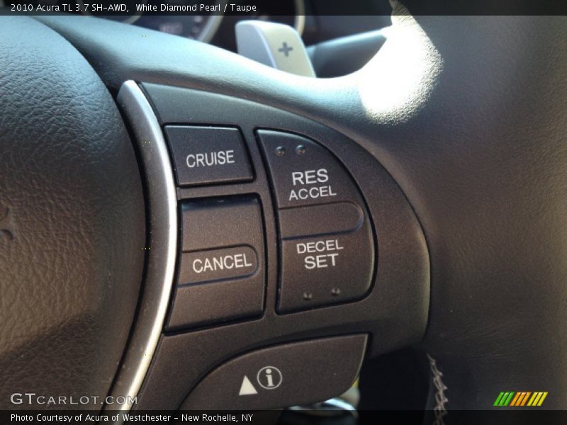 White Diamond Pearl / Taupe 2010 Acura TL 3.7 SH-AWD
