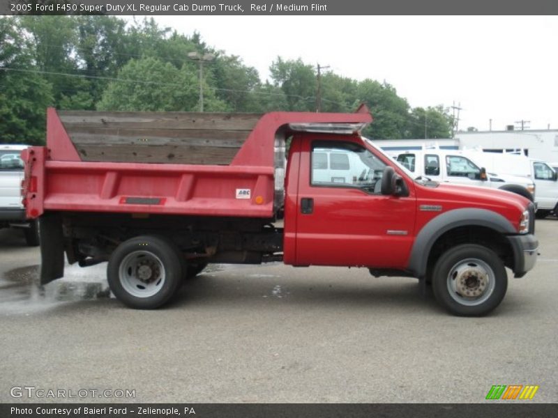  2005 F450 Super Duty XL Regular Cab Dump Truck Red
