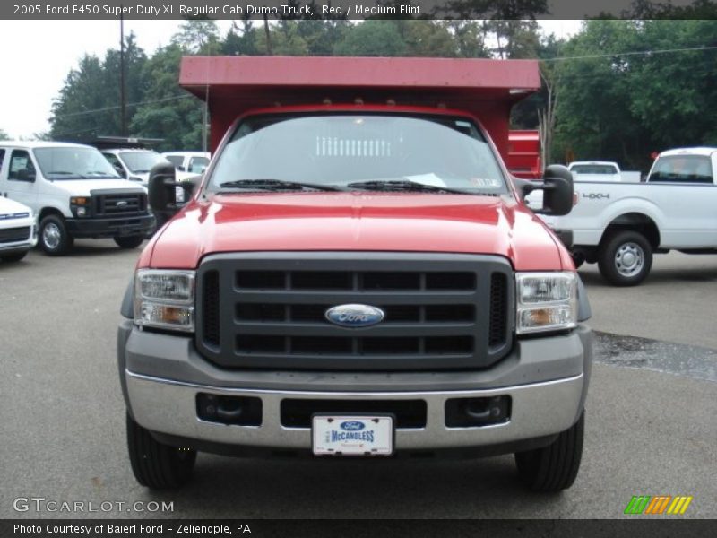 Red / Medium Flint 2005 Ford F450 Super Duty XL Regular Cab Dump Truck