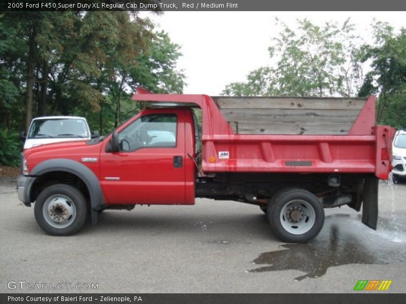 Red / Medium Flint 2005 Ford F450 Super Duty XL Regular Cab Dump Truck