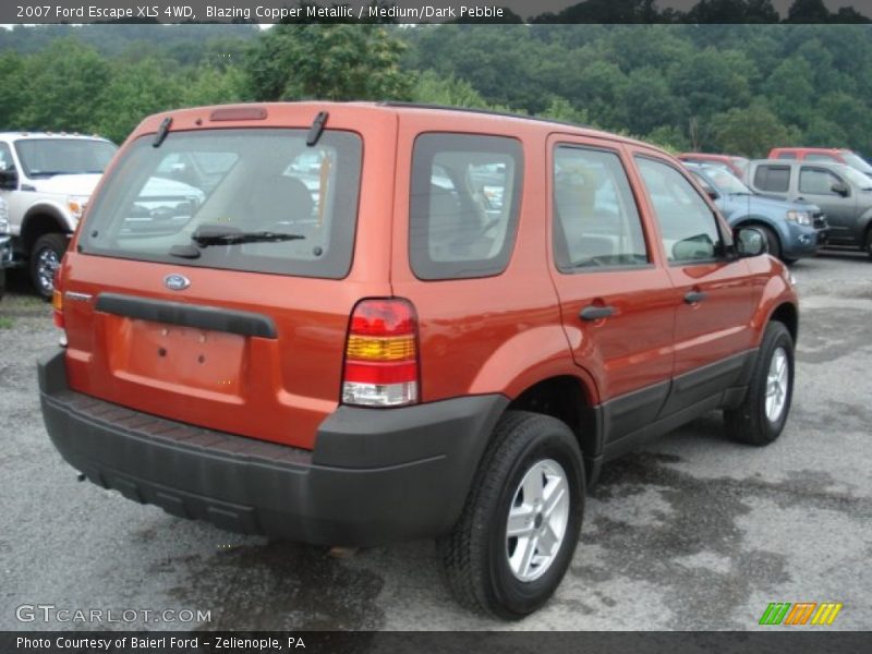 Blazing Copper Metallic / Medium/Dark Pebble 2007 Ford Escape XLS 4WD
