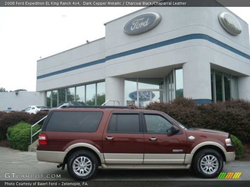 Dark Copper Metallic / Charcoal Black/Chaparral Leather 2008 Ford Expedition EL King Ranch 4x4