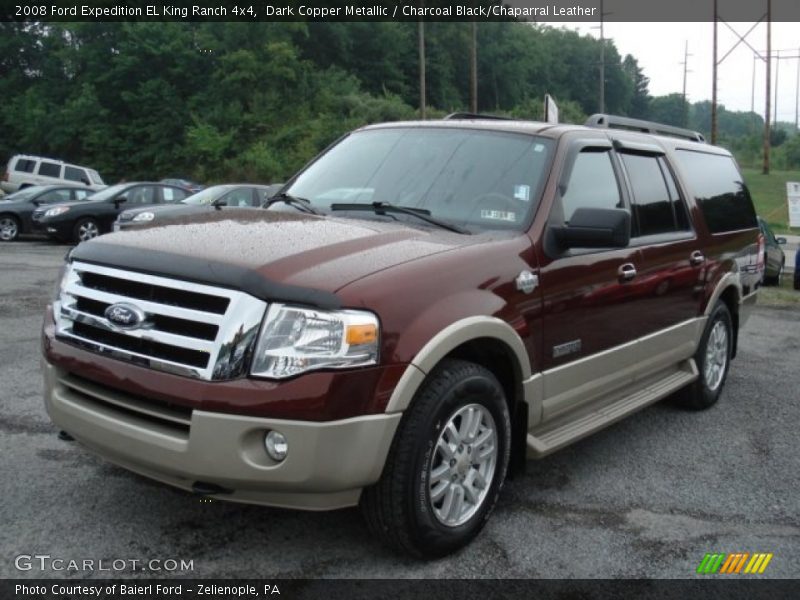 Dark Copper Metallic / Charcoal Black/Chaparral Leather 2008 Ford Expedition EL King Ranch 4x4