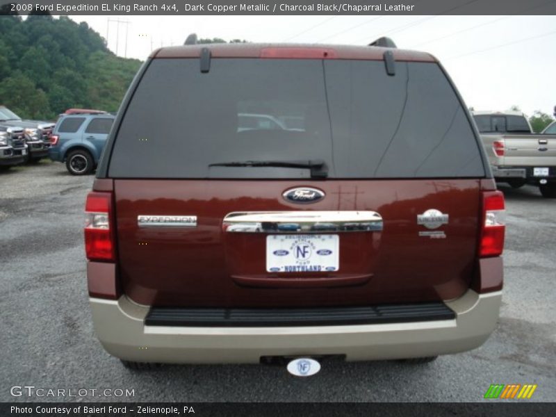 Dark Copper Metallic / Charcoal Black/Chaparral Leather 2008 Ford Expedition EL King Ranch 4x4