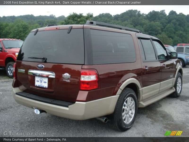 Dark Copper Metallic / Charcoal Black/Chaparral Leather 2008 Ford Expedition EL King Ranch 4x4