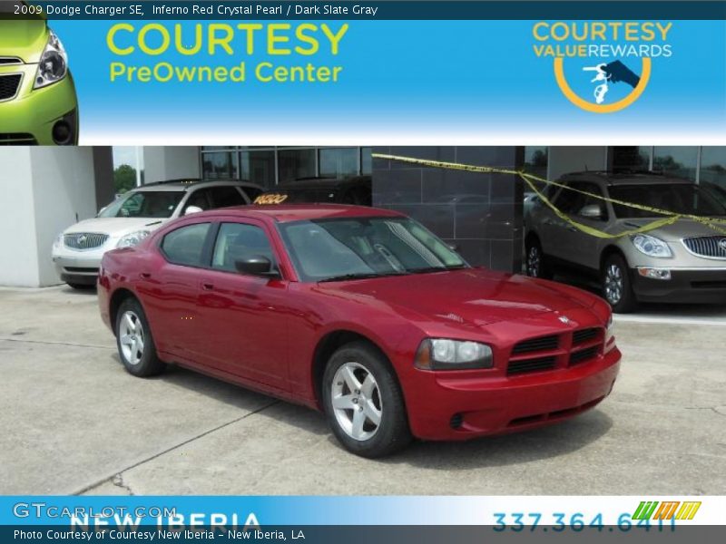 Inferno Red Crystal Pearl / Dark Slate Gray 2009 Dodge Charger SE