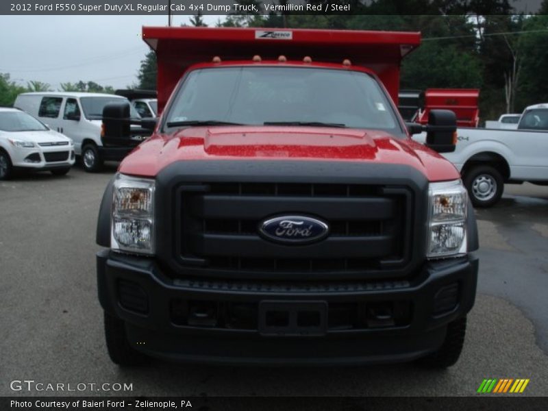 Vermillion Red / Steel 2012 Ford F550 Super Duty XL Regular Cab 4x4 Dump Truck