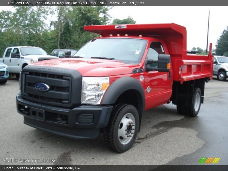 Vermillion Red / Steel 2012 Ford F550 Super Duty XL Regular Cab 4x4 Dump Truck