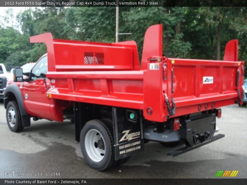 Vermillion Red / Steel 2012 Ford F550 Super Duty XL Regular Cab 4x4 Dump Truck
