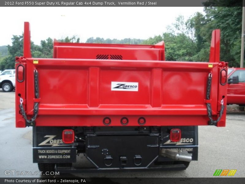 Vermillion Red / Steel 2012 Ford F550 Super Duty XL Regular Cab 4x4 Dump Truck