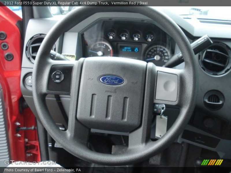 Vermillion Red / Steel 2012 Ford F550 Super Duty XL Regular Cab 4x4 Dump Truck