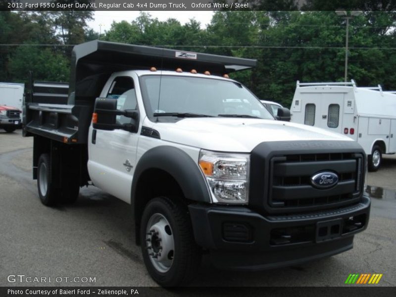 Oxford White / Steel 2012 Ford F550 Super Duty XL Regular Cab 4x4 Dump Truck