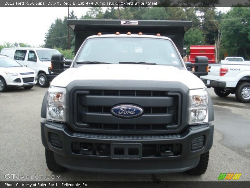 Oxford White / Steel 2012 Ford F550 Super Duty XL Regular Cab 4x4 Dump Truck