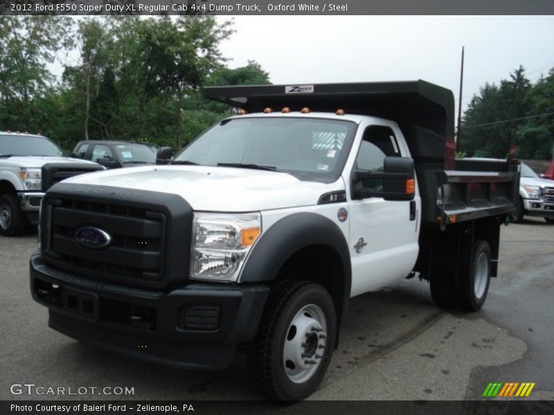 Oxford White / Steel 2012 Ford F550 Super Duty XL Regular Cab 4x4 Dump Truck