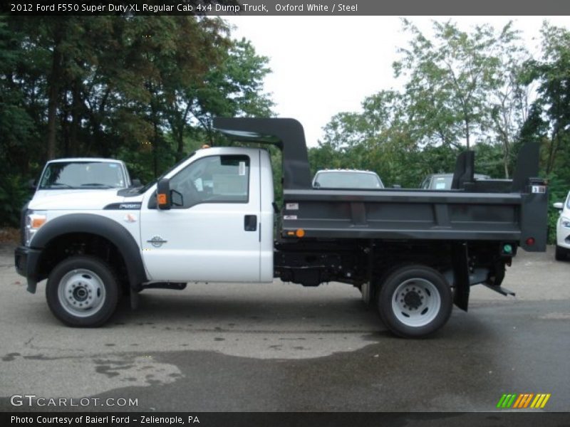 Oxford White / Steel 2012 Ford F550 Super Duty XL Regular Cab 4x4 Dump Truck