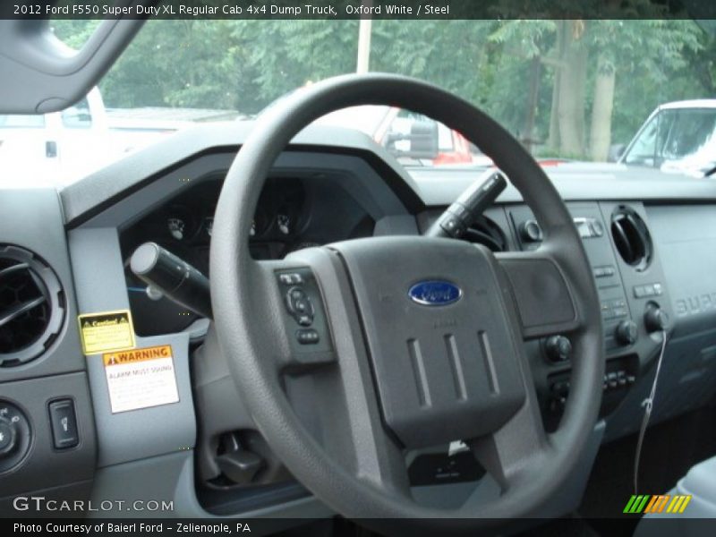 Oxford White / Steel 2012 Ford F550 Super Duty XL Regular Cab 4x4 Dump Truck