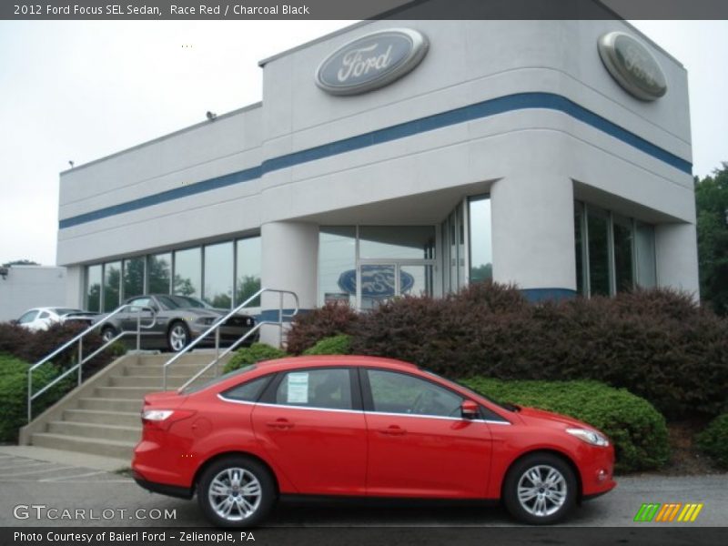 Race Red / Charcoal Black 2012 Ford Focus SEL Sedan