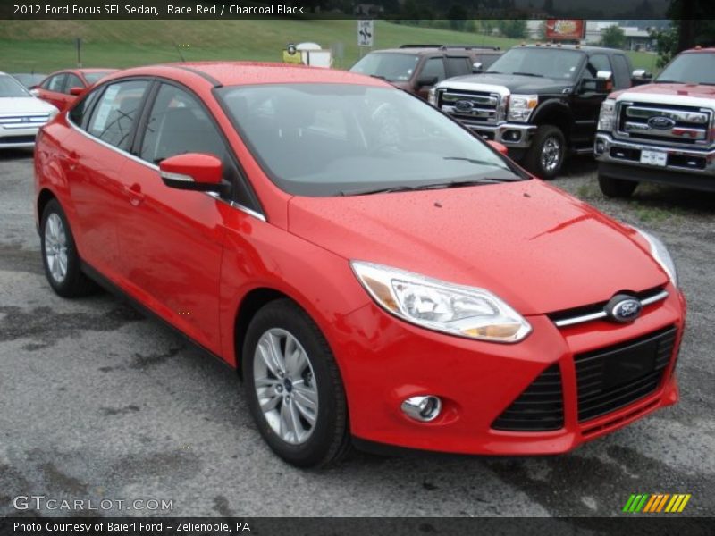 Race Red / Charcoal Black 2012 Ford Focus SEL Sedan