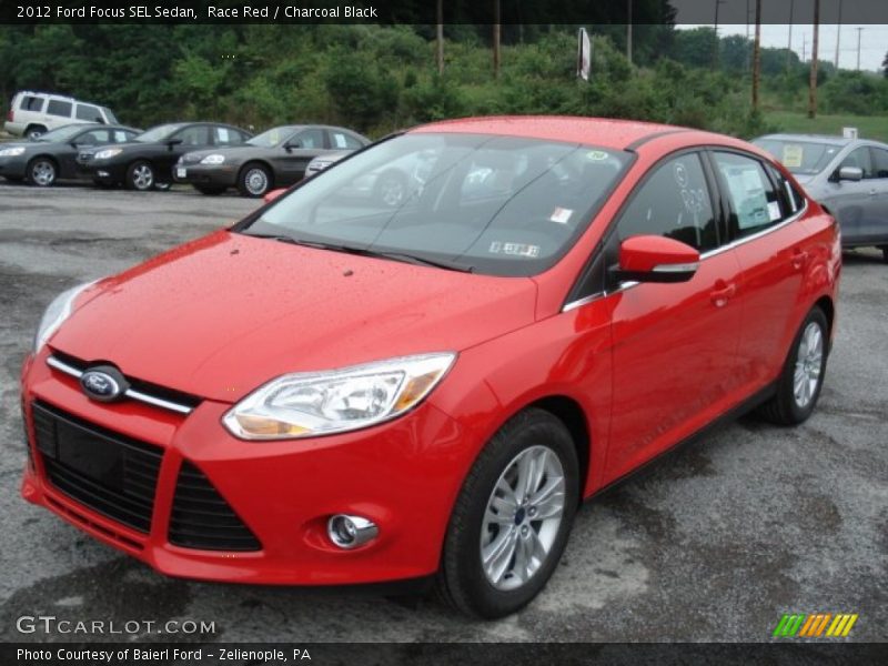 Race Red / Charcoal Black 2012 Ford Focus SEL Sedan