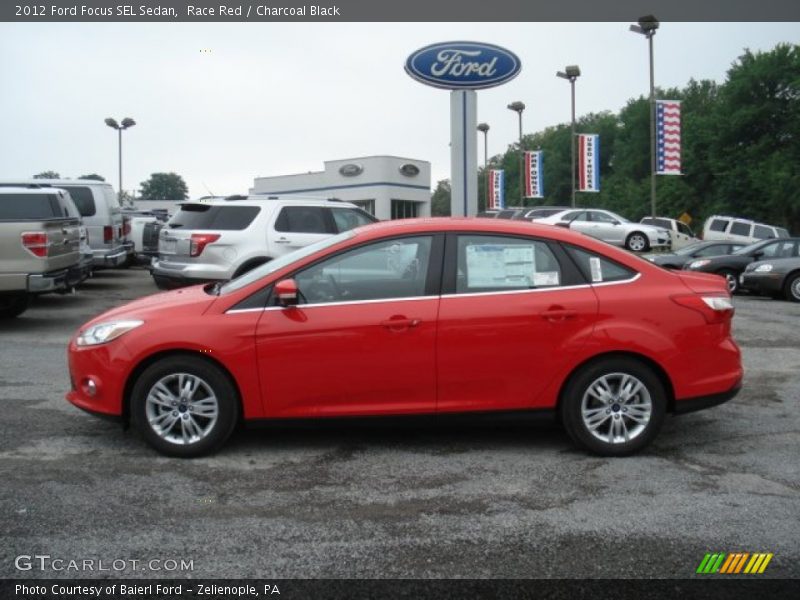 Race Red / Charcoal Black 2012 Ford Focus SEL Sedan