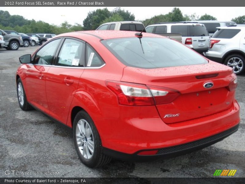 Race Red / Charcoal Black 2012 Ford Focus SEL Sedan