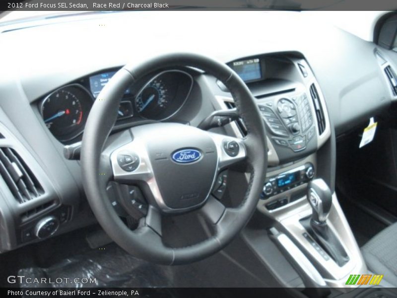 Race Red / Charcoal Black 2012 Ford Focus SEL Sedan