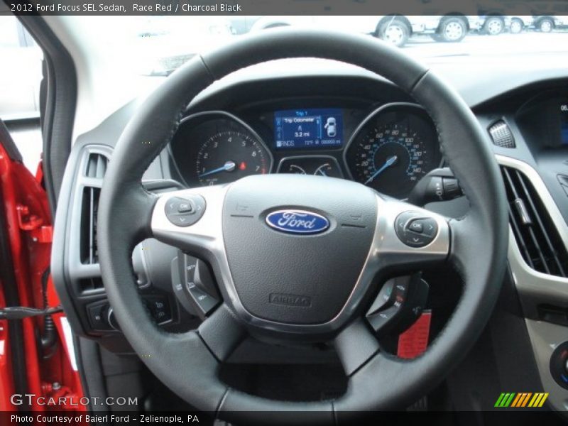 Race Red / Charcoal Black 2012 Ford Focus SEL Sedan