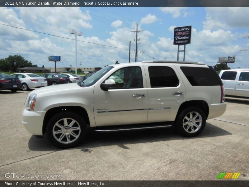 White Diamond Tricoat / Cocoa/Light Cashmere 2012 GMC Yukon Denali