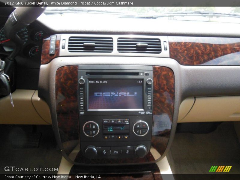 White Diamond Tricoat / Cocoa/Light Cashmere 2012 GMC Yukon Denali