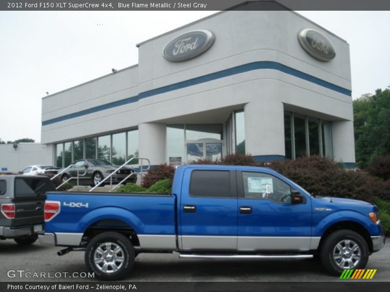 Blue Flame Metallic / Steel Gray 2012 Ford F150 XLT SuperCrew 4x4