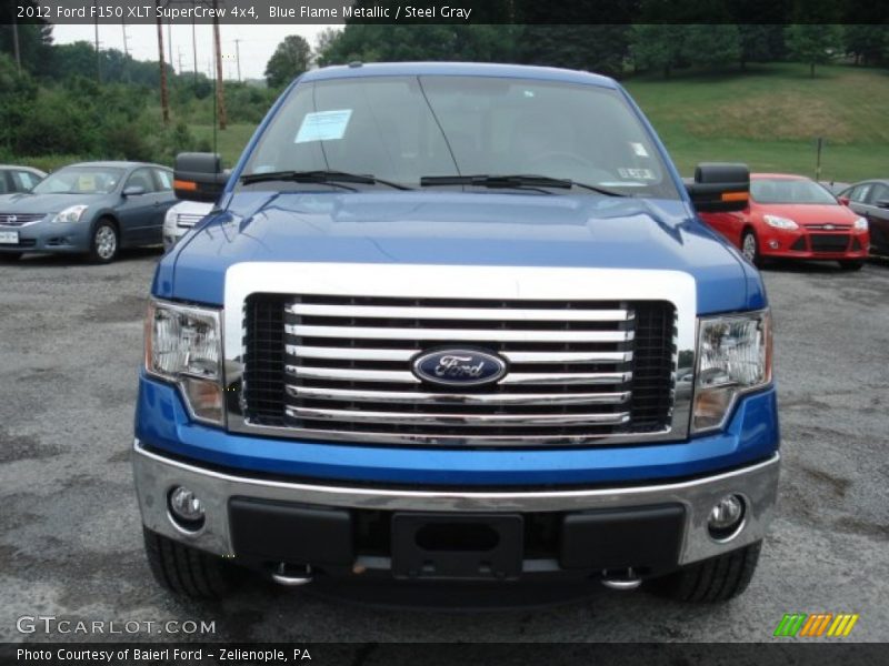 Blue Flame Metallic / Steel Gray 2012 Ford F150 XLT SuperCrew 4x4