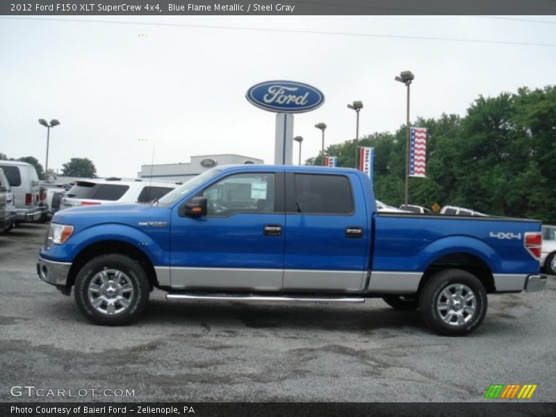 Blue Flame Metallic / Steel Gray 2012 Ford F150 XLT SuperCrew 4x4