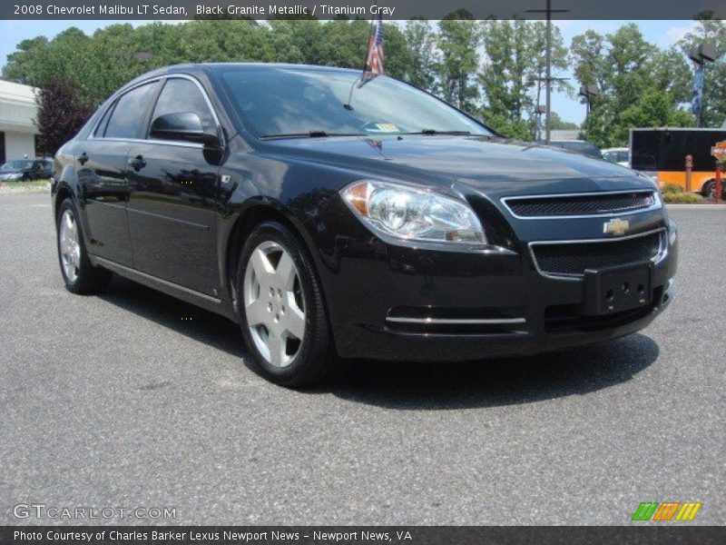 Black Granite Metallic / Titanium Gray 2008 Chevrolet Malibu LT Sedan