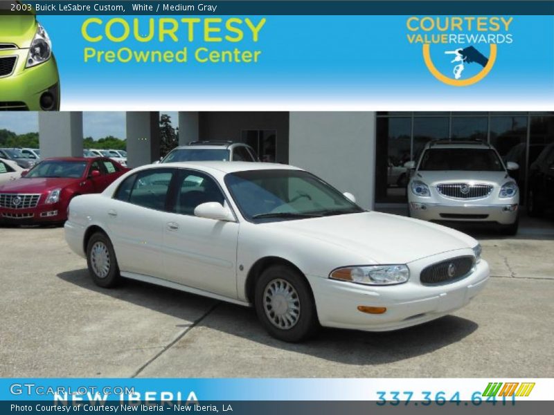 White / Medium Gray 2003 Buick LeSabre Custom