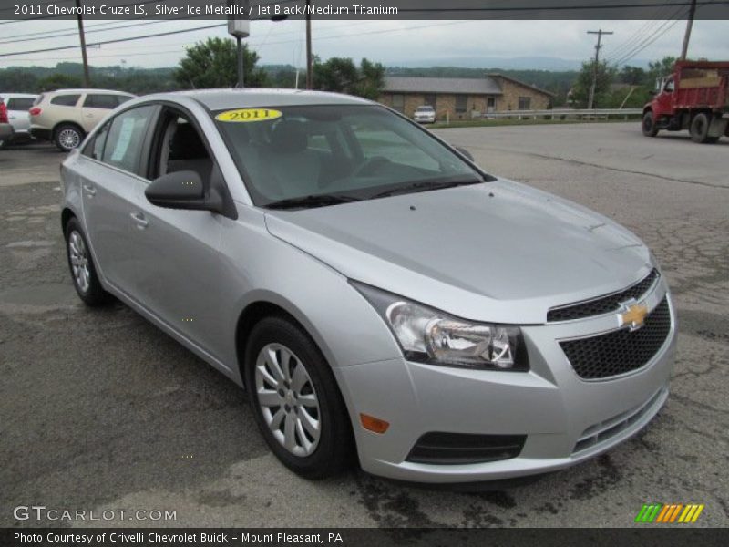 Silver Ice Metallic / Jet Black/Medium Titanium 2011 Chevrolet Cruze LS