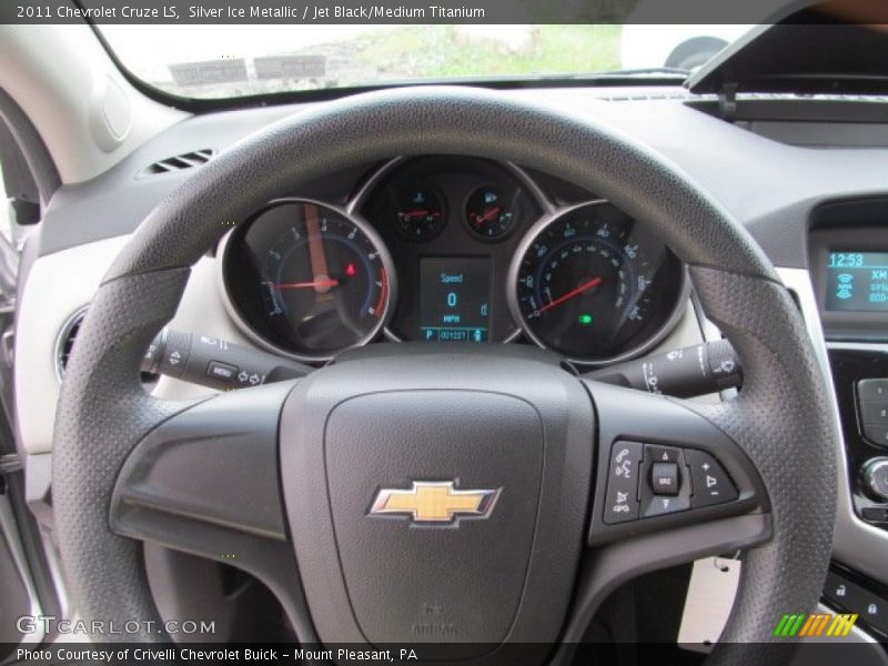 Silver Ice Metallic / Jet Black/Medium Titanium 2011 Chevrolet Cruze LS