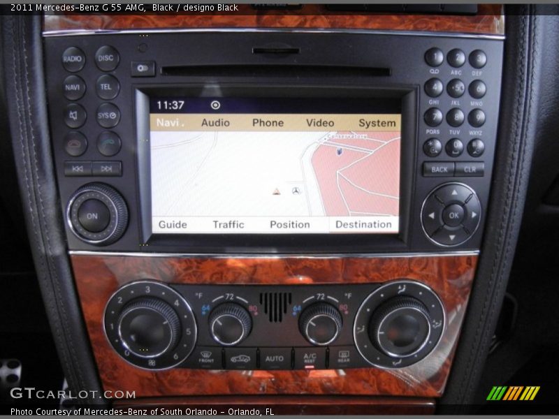 Navigation of 2011 G 55 AMG