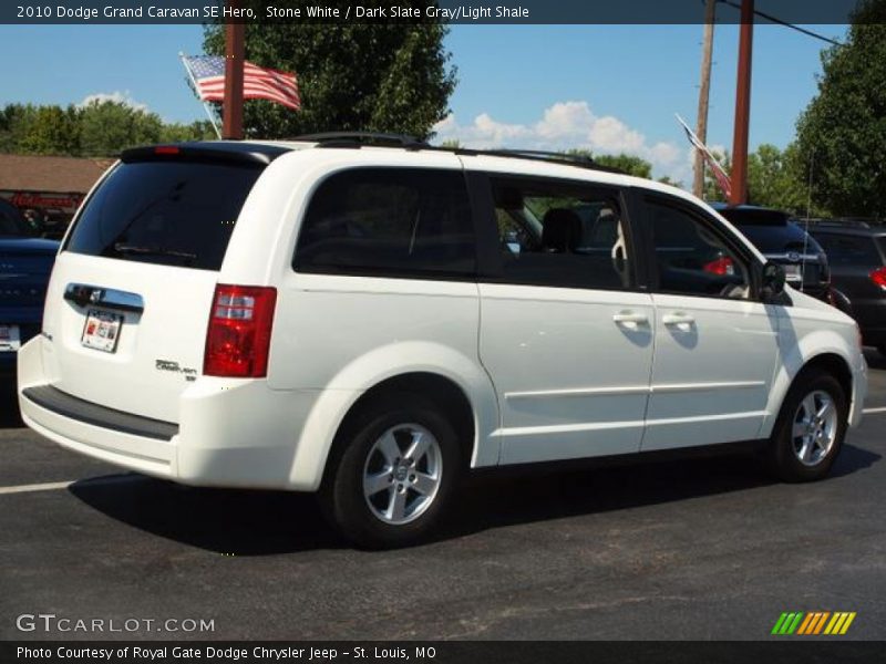 Stone White / Dark Slate Gray/Light Shale 2010 Dodge Grand Caravan SE Hero