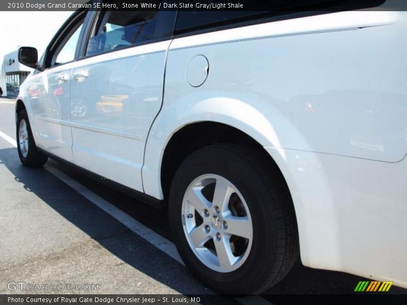 Stone White / Dark Slate Gray/Light Shale 2010 Dodge Grand Caravan SE Hero