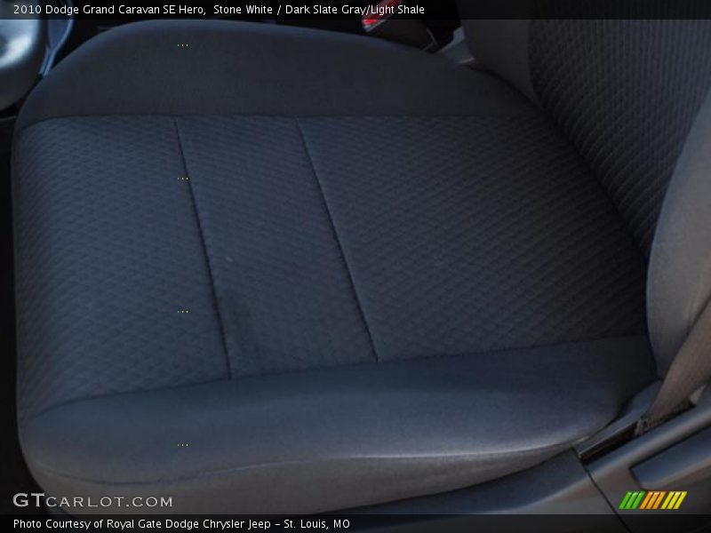 Stone White / Dark Slate Gray/Light Shale 2010 Dodge Grand Caravan SE Hero