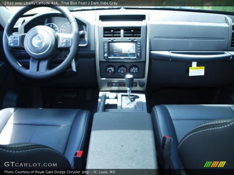 True Blue Pearl / Dark Slate Gray 2012 Jeep Liberty Latitude 4x4
