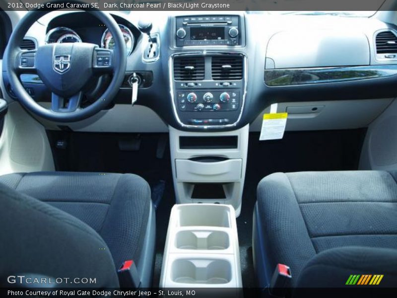 Dark Charcoal Pearl / Black/Light Graystone 2012 Dodge Grand Caravan SE