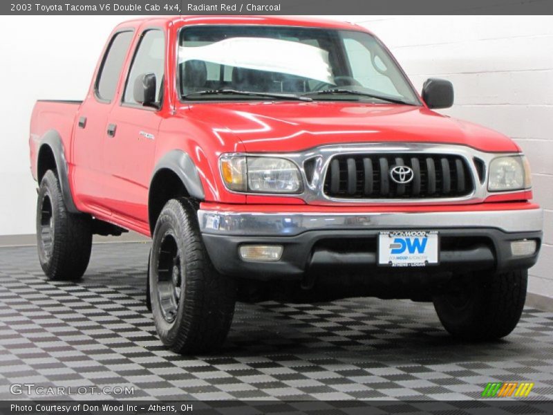Radiant Red / Charcoal 2003 Toyota Tacoma V6 Double Cab 4x4