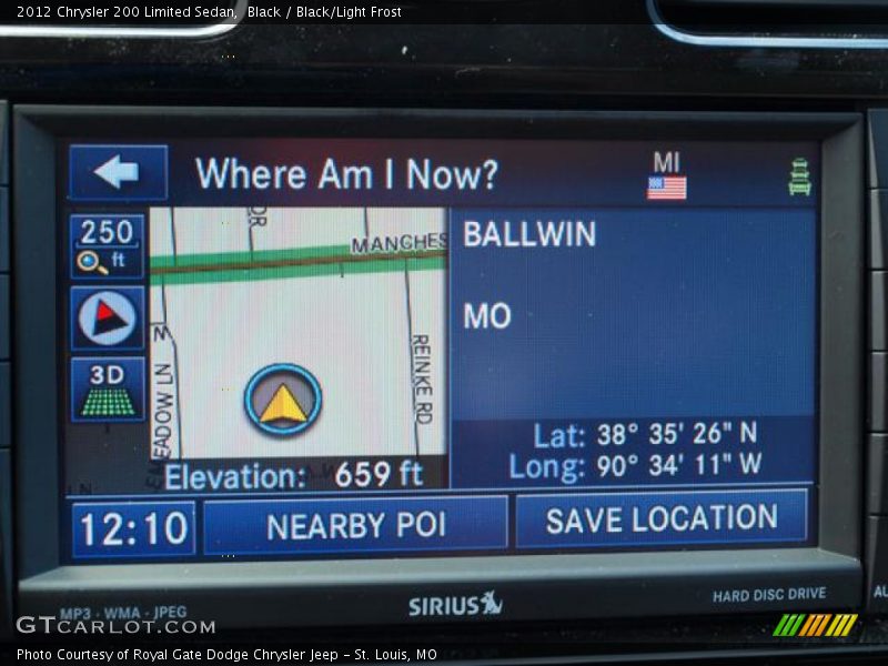 Black / Black/Light Frost 2012 Chrysler 200 Limited Sedan
