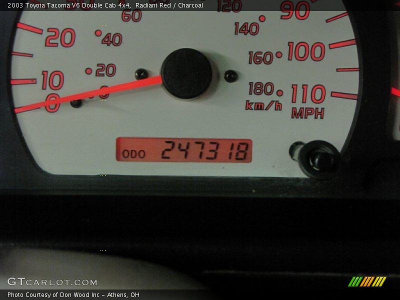 Radiant Red / Charcoal 2003 Toyota Tacoma V6 Double Cab 4x4
