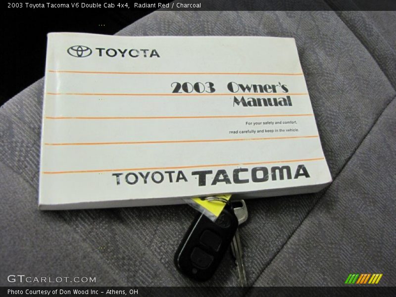 Radiant Red / Charcoal 2003 Toyota Tacoma V6 Double Cab 4x4