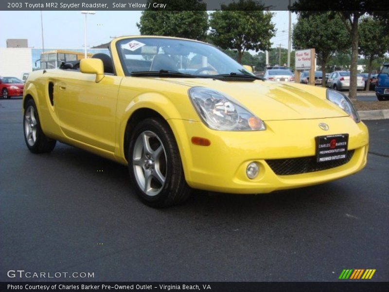 Solar Yellow / Gray 2003 Toyota MR2 Spyder Roadster